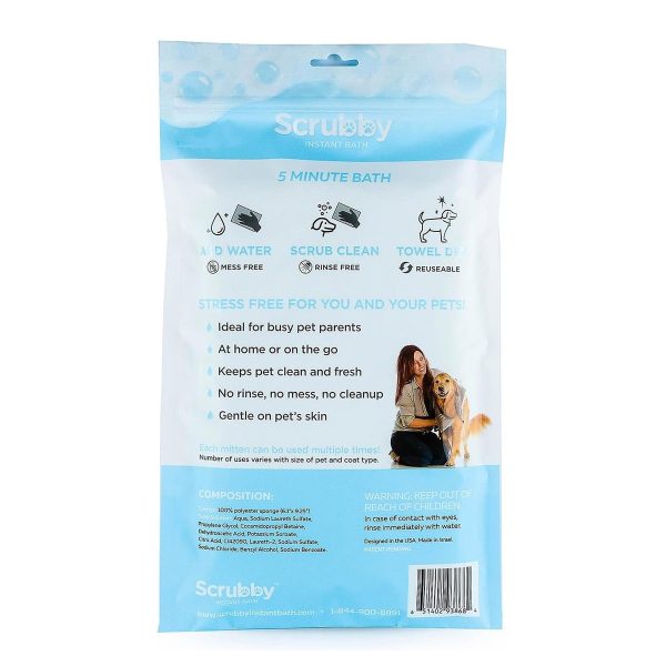 Rinse Free Shampoo Mittens for Pets - Image 2