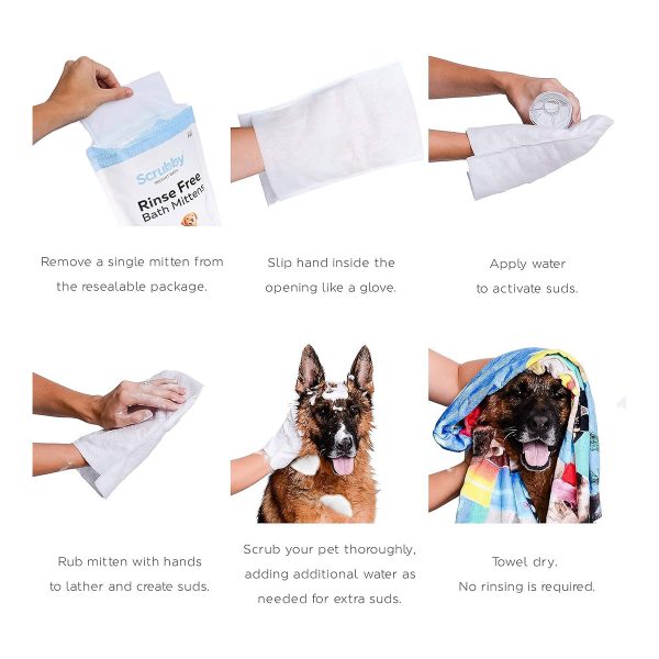 Rinse Free Shampoo Mittens for Pets - Image 3