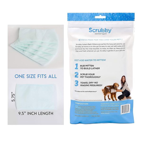 Rinse Free Shampoo Mittens for Pets - Image 4