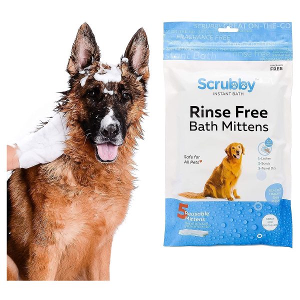 Rinse Free Shampoo Mittens for Pets - Image 5