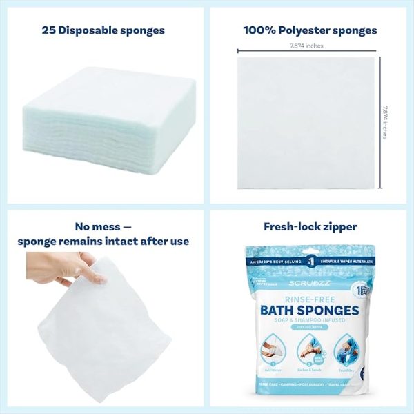 Scrubzz Rinse-Free Bath Sponges - Image 4