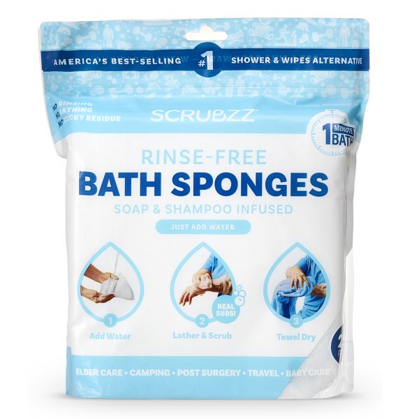 Scrubzz Rinse-Free Bath Sponges